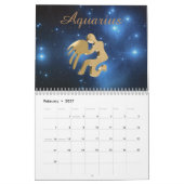 Zodiac golden borden kalender (Feb 2027)
