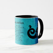 Zodiac Horoscope Astrology Sign Aquarius Mok (Voorkant rechts)