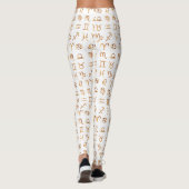 Zodiac Horoscope & Astrology Signs Gold Symbols Leggings (Achterkant)