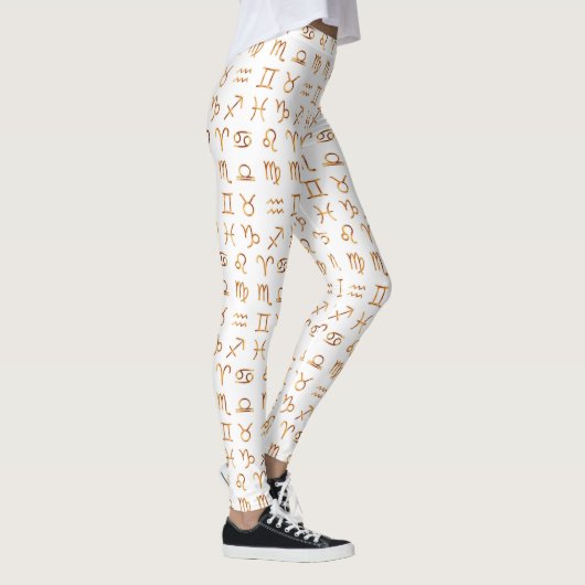 Zodiac Horoscope & Astrology Signs Gold Symbols Leggings (Rechts)