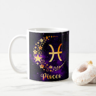 Zodiac Horoscope Pisces Design Coffee Mok Cup