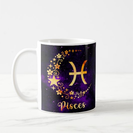 Zodiac Horoscope Pisces Design Coffee Mok Cup (Links)