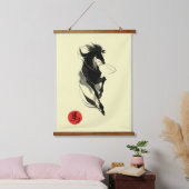 Zodiac Horse inkt kunst sumi-e Hangend Wandkleed (Slaapkamer)