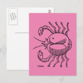 Zodiac: Kanker, 1482 Briefkaart (Voorkant / Achterkant)