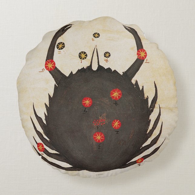 Zodiac: Kanker, C1350 Rond Kussen (Achterkant)