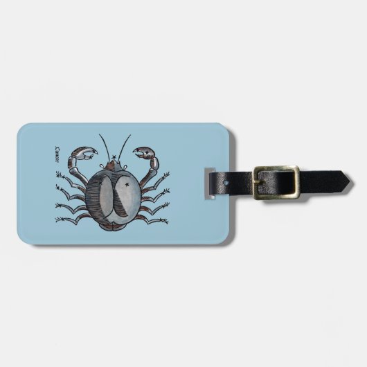 Zodiac: Kanker in kleur Bagagelabel (Voorkant horizontaal)