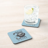 Zodiac: Kanker in kleur Bier Onderzetter (Rechterzijde)