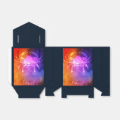 Zodiac: kankerkleurige Snoep kleuren Bedankdoosjes (Uitgevouwen)