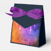 Zodiac: kankerkleurige Snoep kleuren Bedankdoosjes (Voorkant Zijde)