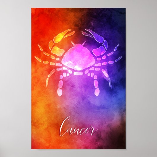 Zodiac: kankerkleurige Snoep kleuren Poster (Voorkant)