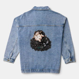Zodiac Kawaii Neos Steenbok Denim Jacket