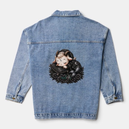 Zodiac Kawaii Neos Steenbok Denim Jacket (Achterkant)