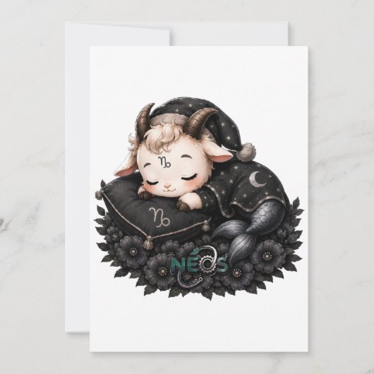 Zodiac Kawaii Neos Steenbok Kaart (Voorkant)