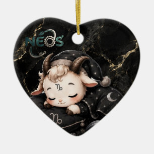Zodiac Kawaii Neos Steenbok Keramisch Ornament