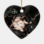 Zodiac Kawaii Neos Steenbok Keramisch Ornament (Achterkant)