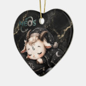 Zodiac Kawaii Neos Steenbok Keramisch Ornament (Links)