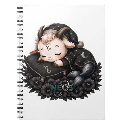 Zodiac Kawaii Neos Steenbok Notitieboek (Voorkant)