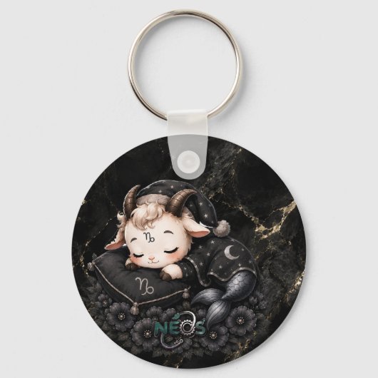 Zodiac Kawaii Neos Steenbok Sleutelhanger (Voorkant)