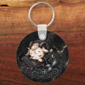 Zodiac Kawaii Neos Steenbok Sleutelhanger (Achterkant)