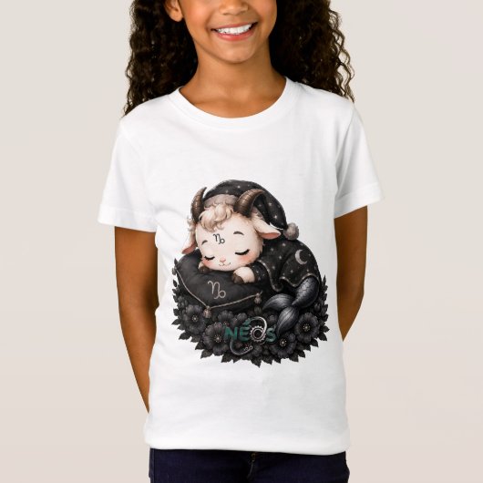 Zodiac Kawaii Neos Steenbok T-shirt (Voorkant)