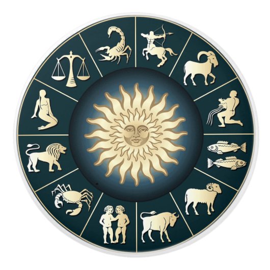 Zodiac Keramische Knop (Voorkant)