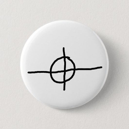Zodiac Killer Cross Hair Ronde Button 5,7 Cm (Voorkant)