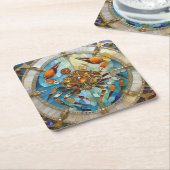 Zodiac - Kreeft De Krab Kartonnen Onderzetters (Schuin)