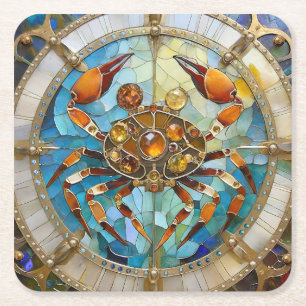 Zodiac - Kreeft De Krab Kartonnen Onderzetters