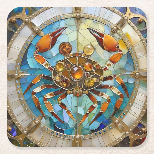 Zodiac - Kreeft De Krab Kartonnen Onderzetters (Voorkant)