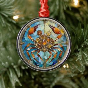 Zodiac - Kreeft De Krab Metalen Ornament