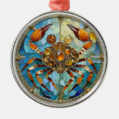 Zodiac - Kreeft De Krab Metalen Ornament (Voorkant)