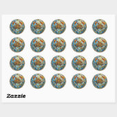 Zodiac - Kreeft De Krab Ronde Sticker (Vel)