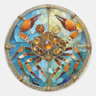 Zodiac - Kreeft De Krab Ronde Sticker