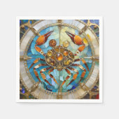 Zodiac - Kreeft De Krab Servet (Voorkant)
