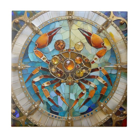 Zodiac - Kreeft De Krab Tegeltje (Voorkant)
