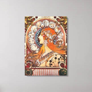 Zodiac La Plume Advertisement Canvas Afdruk