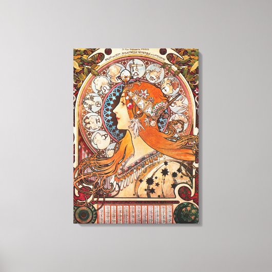 Zodiac La Plume Advertisement Canvas Afdruk (Voorkant)