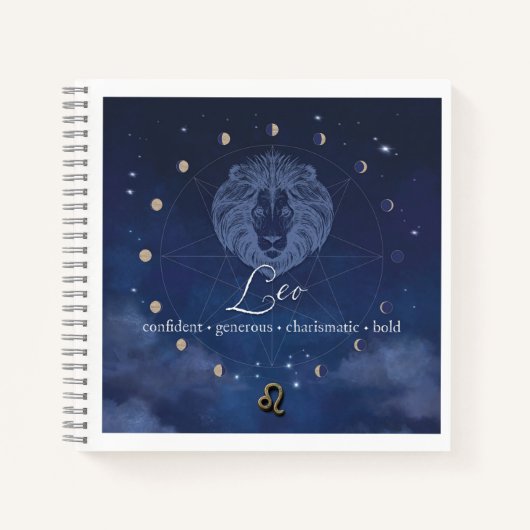 Zodiac - Leeuw - Dagboek Notitieboek (Voorkant)