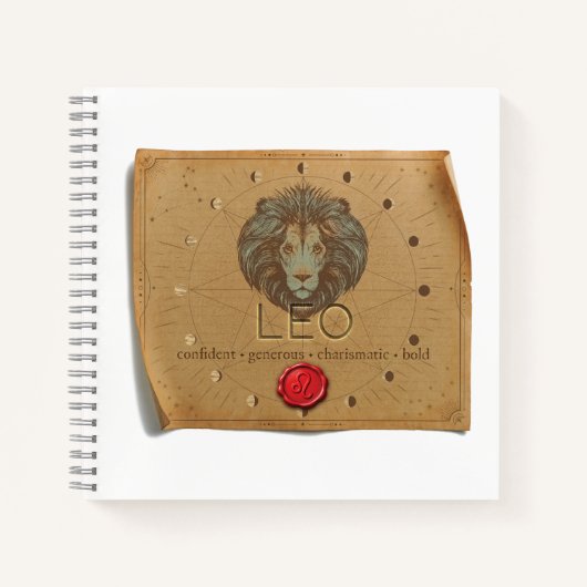 Zodiac - Leeuw - Dagboek Notitieboek (Voorkant)
