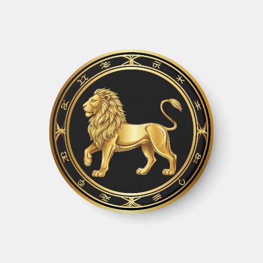 Zodiac Leeuw Embleem Magneet (Voorkant)
