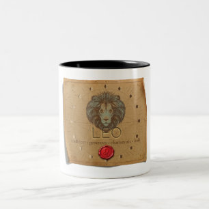 Zodiac - Leeuw - koffiemok Tweekleurige Koffiemok