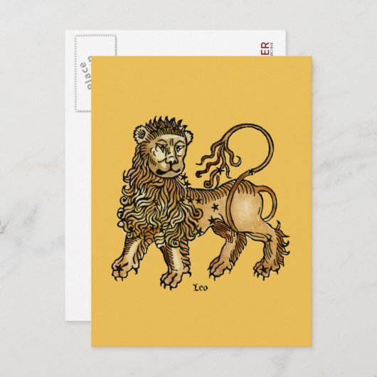 Zodiac: Leo, 1482 Briefkaart (Voorkant / Achterkant)