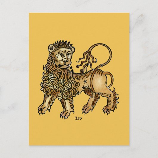 Zodiac: Leo, 1482 Briefkaart (Voorkant)