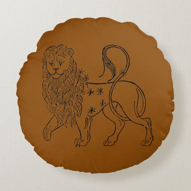 Zodiac: Leo 1494 Rond Kussen (Voorkant)