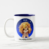 Zodiac Leo aangepaste naam datum Tweekleurige Koffiemok (Links)