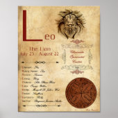 ZODIAC LEO Birth Sign POSTER (Voorkant)