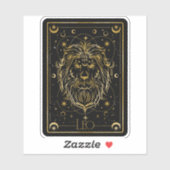 Zodiac Leo Black & Gold Astrologische Sticker (Vel)
