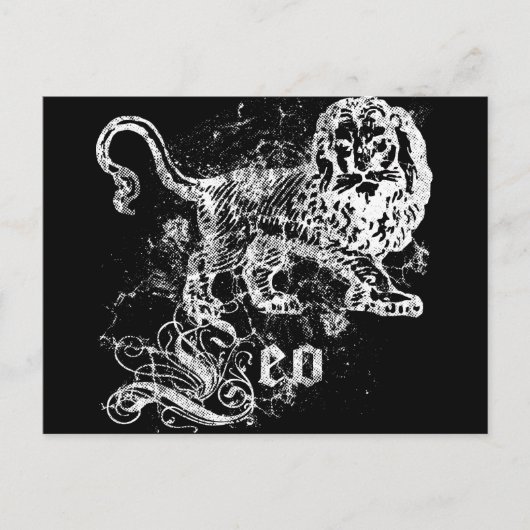 Zodiac Leo Briefkaart (Voorkant)