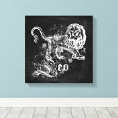 Zodiac Leo Canvas Afdruk (Insitu (Houten vloer))