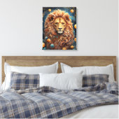Zodiac Leo Canvas Print (Insitu (Slaapkamer))